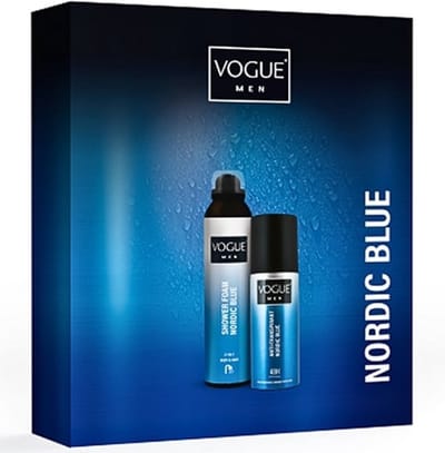 Vogue Geschenkset - Men Nordic Blue - Box Shower Mousse & Deo Spray