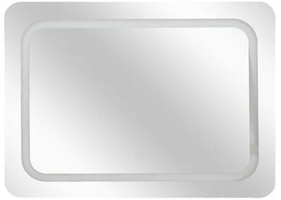 5Five Badkamer wandspiegel LED - Op batterijen - zilver - 65 x 49 cm - rechthoek