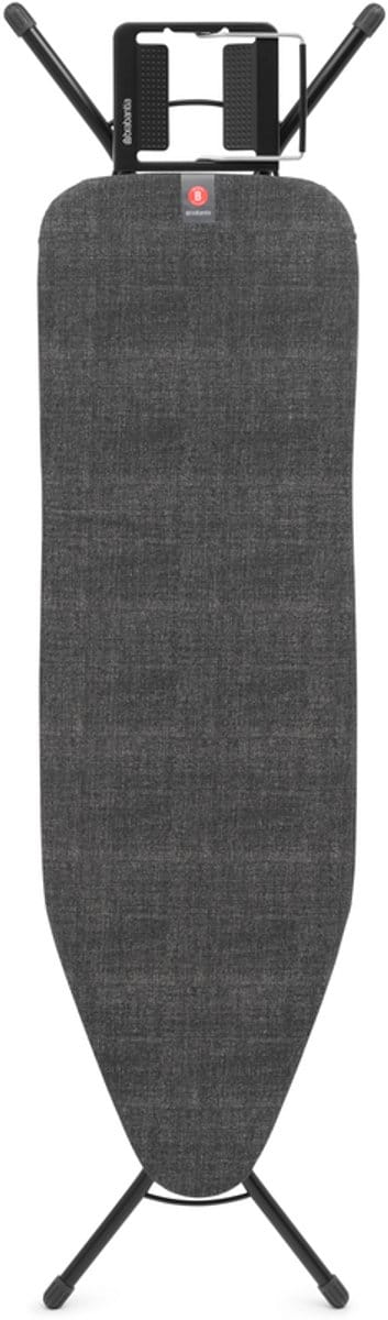 Brabantia Strijkplank B - met Strijkijzerhouder - 124 x 38 cm - Denim Black