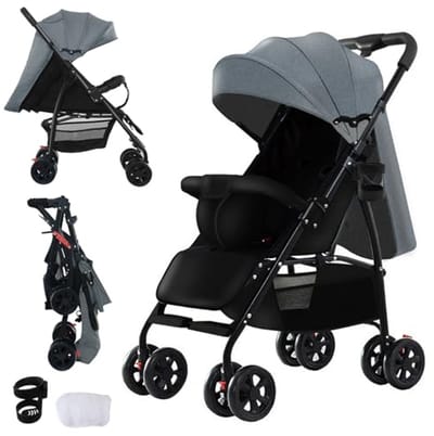 Ultralichte Reisbuggy Kinderwagen 4,6 kg met Ligfunctie Compact en Draagbaar