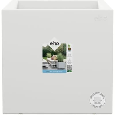 Elho Vivo Next Vierkant 30 - Plantenbak voor Binnen & Buiten - 100% Gerecycled Plastic - L 29.5 x H 29.5 cm - Wit