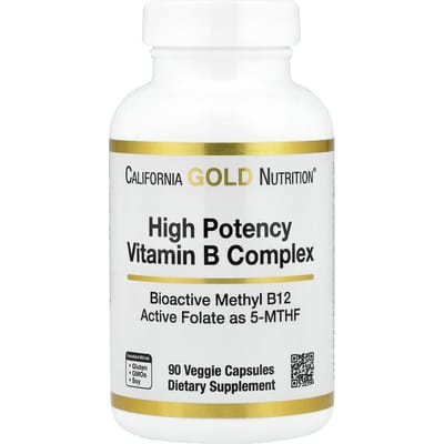 Lake Avenue Nutrition, Complexe de Vitamine B à Haute Puissance, 90 Capsules Végétales