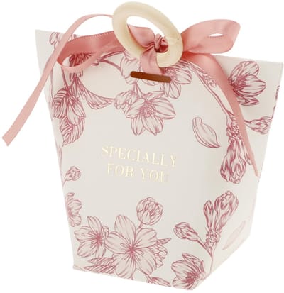 Dailygoods- Geschenkdozen 20 stuks - Houten ringbanden - 6 x 6 x 10 cm - Roze - Duurzaam - Voorgevouwen ontwerp - Cadeauverpakking