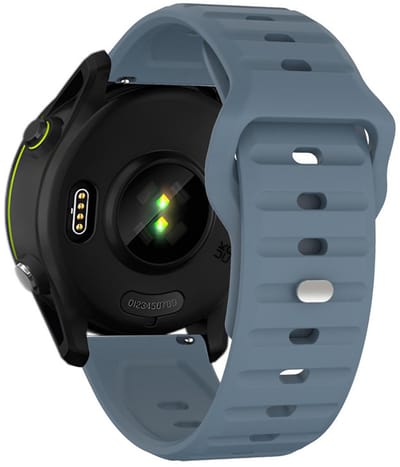 Siliconen bandje - geschikt voor Garmin Venu (2 Plus) / Venu SQ (2) / Vivomove (Style - Sport) / Vivoactive 3 / 5 / 6 / Forerunner 55 / 165 / 245 / 645 / 570 - 42mm - blauw
