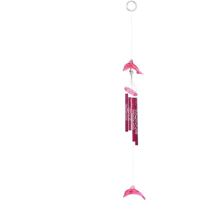 1 stuks 3 Kleuren Huisdecoratie Hangende Windgongen Voor Kinderen Verjaardagscadeau Deur Tuin Kristallen Dolfijn Windgongen pink