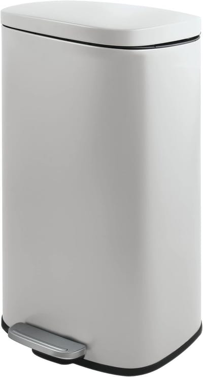Afvalemmer 50 liter met softclose en pedaal voor keuken - Wit