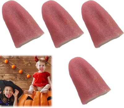 Realistische Tongdecoratie voor Feestjes, Horror Tong Prop voor Verjaardagsdecoraties, Set van 4 Stukken