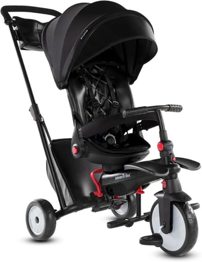 Driewieler - Loopfiets Kinderfiets - Buiten Spelen - Groeit Mee Met Kind - 193 x 48 x 100 cm - Zwart