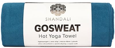 Absorberende antislip yogahanddoek van microvezel voor Bikram en buitengebruik - Avondblauw