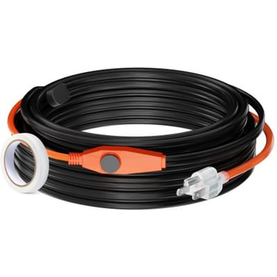 VEVOR Buisverwarmingskabel, 25 m, 23 W/m, Verwarmingslint voor leidingen met ingebouwde thermostaat, Waterleidingverwarmingskabel beschermt PVC-slangen, metalen en kunststof leidingen tegen bevriezing