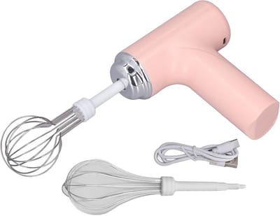 Staafmixer - USB-oplaadbare handmixer - 3 snelheden - Dubbele mengkoppen - Geschikt voor room, eieren, koffie en bakken