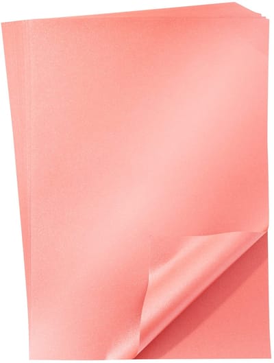 Dailygoods- Shimmer Papier 50-Pack - A4 Formaat - Dubbelzijdig 120 g/m² - Parelrode Metallic - Voor Ambachten - Compatibel met Printers - Creatief Papier