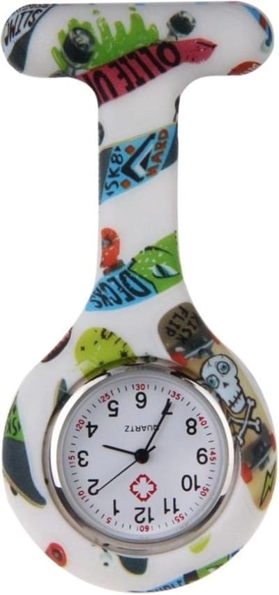 Fako® - Verpleegstershorloge - Zusterhorloge - Verpleegster Horloge - Siliconen Print - Skater