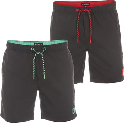 riverso Heren Short RIVDavid 2 Pack bequem Zwart S Volwassenen Sportieve Zwembroeken met Binnenslip