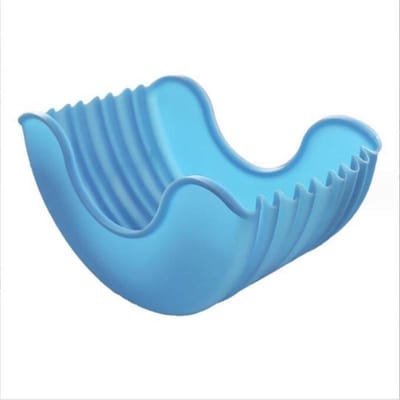 Support à Burger en Silicone Évolutif, Porte-Burger Lavable, Pince de Maintien Anti-Fuite pour Sandwich, Outil de Rangement pour Burgers Frits bleu