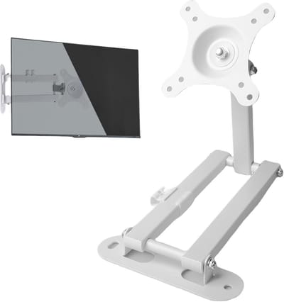 TV Muurbeugel - TV Monitor Beugel - TV Ophangen - Universeel Verstelbaar - 10-32 inch - Wit