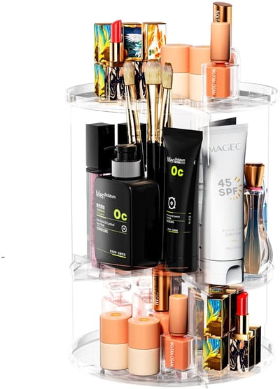 Unyqoos ® Stijlvolle 360 Graden Draaibare Cosmetica- en Make-up Organizer met Veelzijdige Opslagmogelijkheden