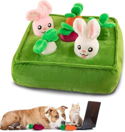 Snuffelmat Hond - Interactief Speelgoed - Verveling Verminderen - Stimuleert Reukvermogen - 28 cm - Multicolor