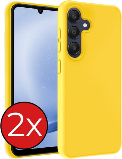Hoesje - 2 Stuks - Geschikt voor Samsung Galaxy A26 - Sterk & Shockproof - Telefoonhoes - Back Cover - Case Siliconen - Telefoon Hoes - Geel