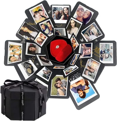 DIY Explosiedoos voor Verjaardagen en Jubilea - Creatieve Scrapbook en Foto Surprise Box voor Speciale Gelegenheden