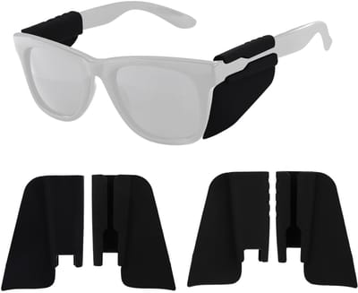 Dailygoods- Zijbeschermers 4 Stuks - Siliconen - Zwart - Voor Slimme Brillen - Bescherming - Eenvoudig te Bevestigen - Brilbeschermers