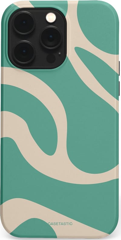 Casetastic hoesje geschikt voor Apple iPhone 14 Pro Max - MagSafe - Dubbellaagse bescherming - Zand Groene Vlaktes - Fashion Case - Saliegroen Zand