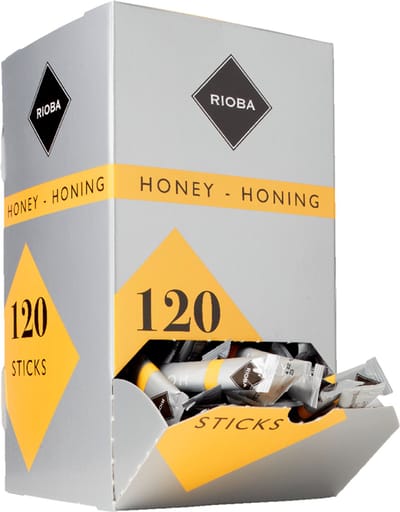 Rioba honing sticks - natuurlijke zoetmaker voor thee en yoghurt - 120 x 8 gram