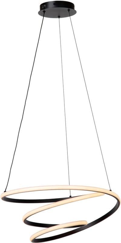 Lucide ESPIRAL - Hanglamp - LED Dimbaar - CCT - 1x40W 2700K/4000K - Zwart | Essential