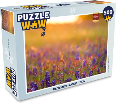 Puzzel Bloemen - Goud - Zon - Legpuzzel - Puzzel 500 stukjes