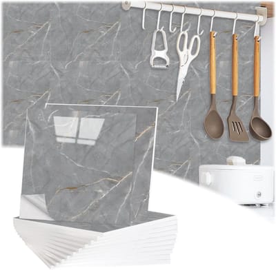 Zelfklevende 3D Wandtegels, Marmerlook, 30 x 30 cm, Waterdicht en Vuilafstotend, Perfect voor Badkamer, Keuken en Woonkamer, Verkrijgbaar in 4 Kleuren