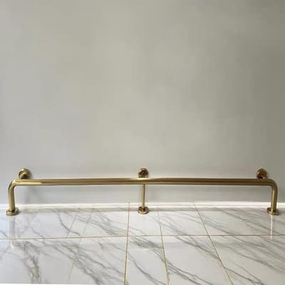 Voet Railing - Bar Voetsteun - Comfortabel Zitten - Verstelbare Lengte - 32 mm Diameter - Goud