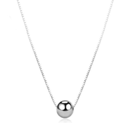 Minimalistische 925 Sterling Zilver Mini Ronde Kraal Sleutelbeenketting Voor Vrouwen Bruiloftsfeest S925 Ketting Sieraden Y3 -47 white