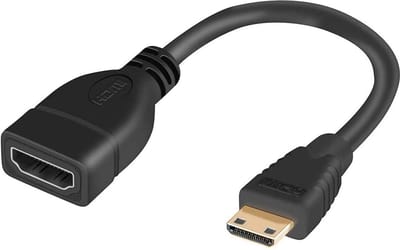 DrPhone MNH Mini HDMI Mannelijk naar HDMI Vrouwelijk 1080P - HDMI naar Mini HDMI - Adapter - Converter voor o.a camera/camcorder/projector