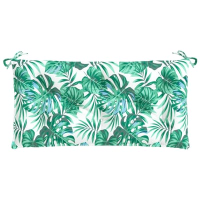 vidaXL - Tuinbankkussen - 110x50x7 - cm - oxford - stof - bladpatroon