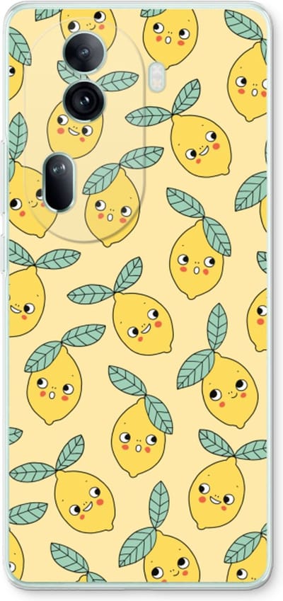 Case Company® - Hoesje geschikt voor Oppo Reno 11 Pro hoesje - Citroenen - Soft Cover Telefoonhoesje - Bescherming aan alle Kanten en Schermrand