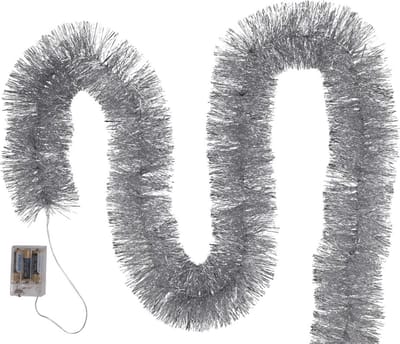 Kerstboom LED ketting zilver op batterijen Kerstmis VOOR KERSTBOOM 6 meter