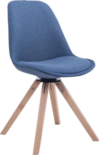 CLP Troyes Bezoekersstoel - Stof blauw