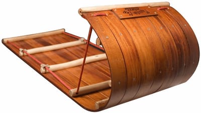 Mountain Boy SledWorks Boggan Slee - Houten Slee - Sneeuwslee - 120 CM - Stuurkoord - Zonder Rugleuning