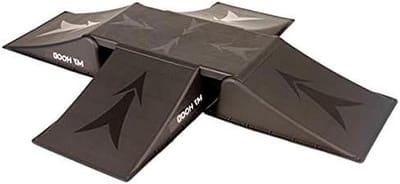 Skate Ramp - Vierweg Ramp - Skateboarden Oefenen - Opvouwbaar - Niet gespecificeerd - Zwart