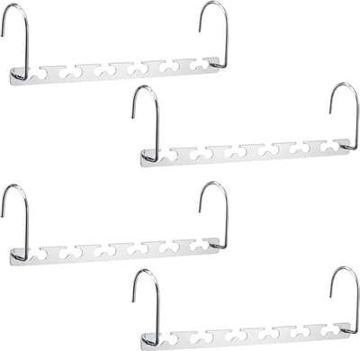 4 stuks- Wasknijpers-Knijpers-Gordijnhaken-Anti slip-Droogrek- draaibaar-Binnen en buiten-Wasrek-zilver