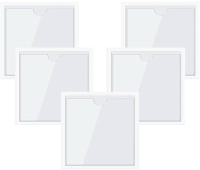 Dailygoods- Autobelastingschijfhouder 5 Stuks - Zelfklevende Vergunninghouders - PVC Badge Beschermer - Waterdicht - 10,5 x 10,5 cm - Geschikt voor Auto/Caravan - Vergunninghouder