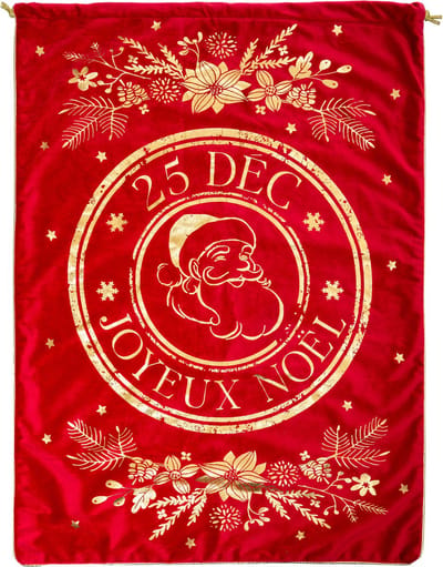 Fééric Lights and Christmas Kerstverpakking zak - 50x70cm - Kerstdecoratie - Rood