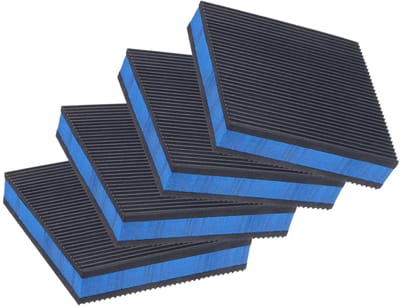 Rubberen anti-vibratie pads, 4 stuks 10 x 10 x 2,2 cm zware EVA middenisolatiematten luchtcompressor rubberen voeten voor airconditioner HVAC-wasmachine en droger