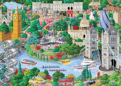 Houten Puzzel - Stadsgezicht Puzzel - Ontspannend Tijdverdrijf - Unieke Vormen - 1010 Stukjes