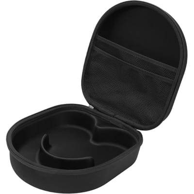 Waterdichte Hoofdtelefoonhoes Harde Schaal Binnenvak van Mesh Beschermende Luchtreinigende Headset Draagtas black