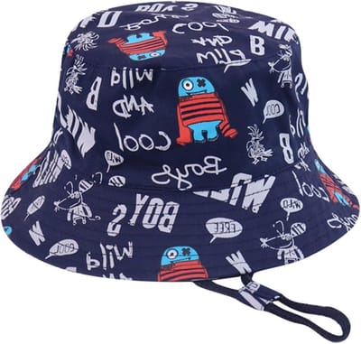 Kinderen Bucket Hat - Zomerse Pet - Bescherming tegen zon - Zacht en duurzaam materiaal - 48-54 cm hoofdomtrek - Effens