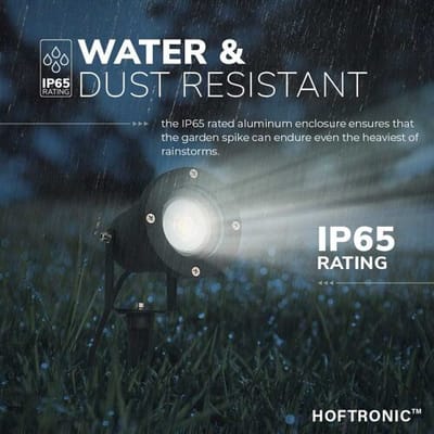 9x HOFTRONIC Sydney - GU10 Tuinspot voor buiten - 1.5 Meter kabel met eurostekker - 5 Watt 450 lumen - Aluminium Prikspot met grondspies - IP65 waterdicht - 6000K daglicht wit - Ook te gebruiken als wandspot - Gazon spotlight - Schijnwerper