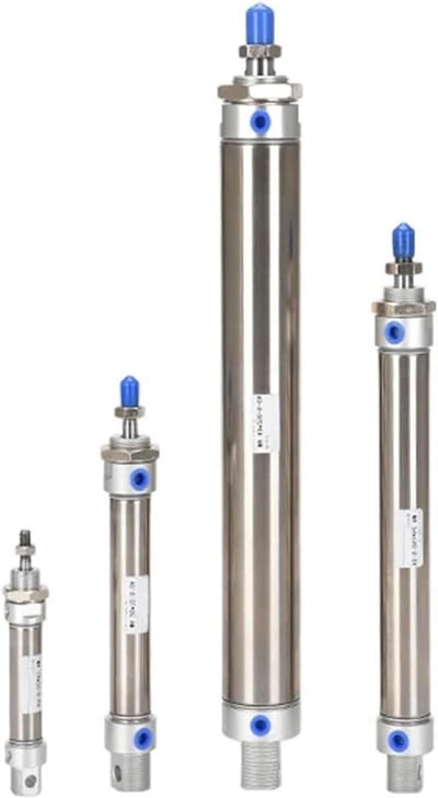 Pneumatische Cilinder - Dubbelwerkende Cilinder - Industriële Automatisering - Roestvrijstalen Hub - 32 mm Boring - Metaal