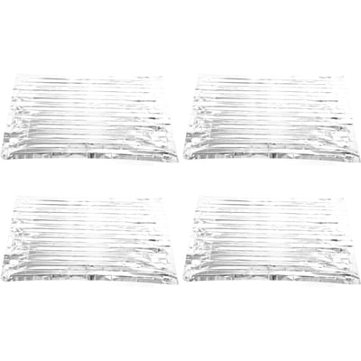 Nooddeken 130x210cm Draagbaar Multifunctioneel Nood Waterdicht Thermisch Deken Zilver white