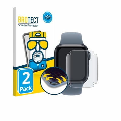 BROTECT - Screenprotector voor Apple Watch SE 3 (40 mm) - Folie Beschermfolie matte volledig dekking 2 Stuks